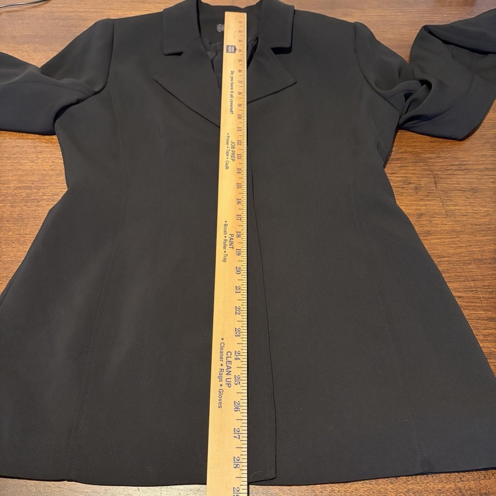 Frenchi Woman's Tailored Blazer Size L Y2K Princess Seams Classic Capsule Staple - Picture 9 of 12
